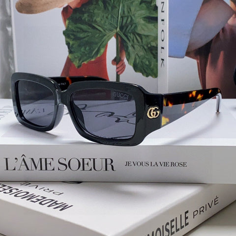 RECTANGULAR FRAME SUNGLASSES 570237 IN ACETATE