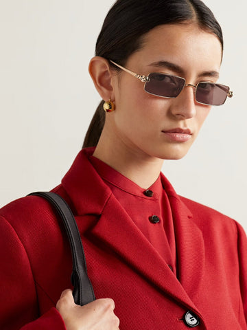 SANTOS RECTANGULAR FRAME SUNGLASSES CT0473S IN METAL