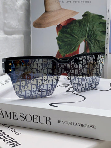 OBLIQUE SUNGLASS 571598 IN BLACK ACETATE