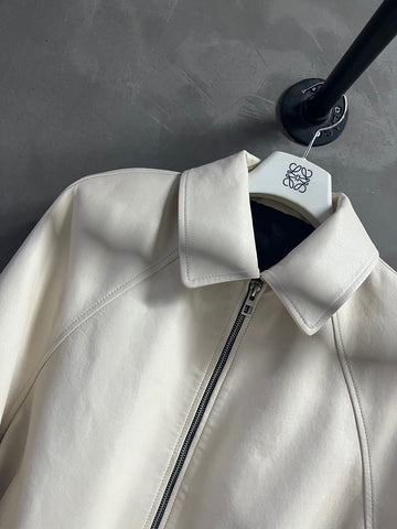 Loewe 2025 Leather Jacket White Sheepskin