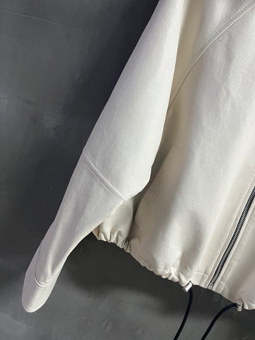 Loewe 2025 Leather Jacket White Sheepskin