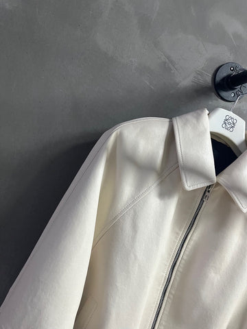 Loewe 2025 Leather Jacket White Sheepskin