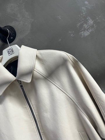 Loewe 2025 Leather Jacket White Sheepskin