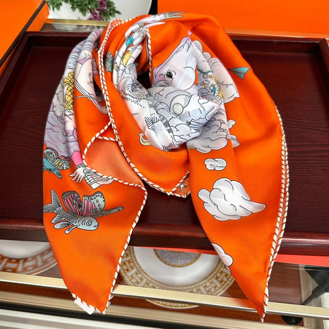 HERMES 25S SCARF 90 IN SILK 724702