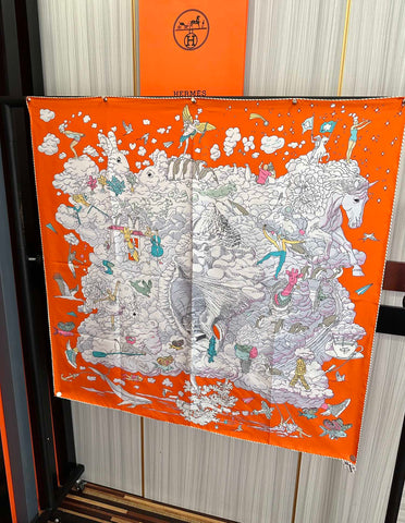 HERMES 25S SCARF 90 IN SILK 724702