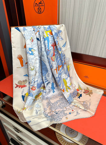 HERMES 25S SCARF 90 IN SILK 724703