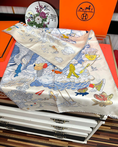 HERMES 25S SCARF 90 IN SILK 724703