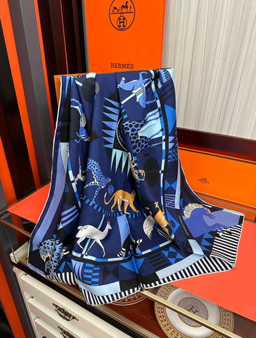 HERMES 25S SCARF 90 IN SILK 007