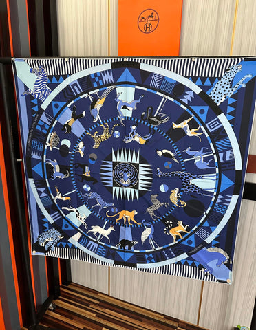 HERMES 25S SCARF 90 IN SILK 007