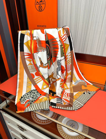HERMES 25S SCARF 90 IN SILK 006