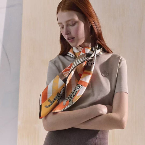 HERMES 25S SCARF 90 IN SILK 006