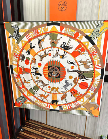 HERMES 25S SCARF 90 IN SILK 006