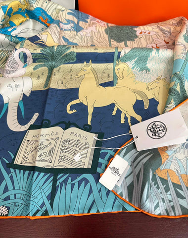 HERMES 25S SCARF 90 IN SILK 727407