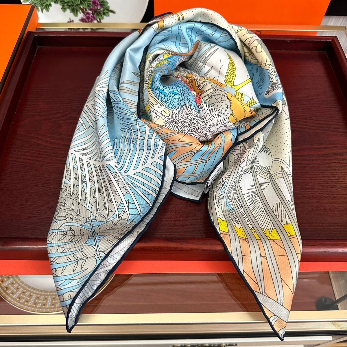 HERMES 25S SCARF 90 IN SILK 727408