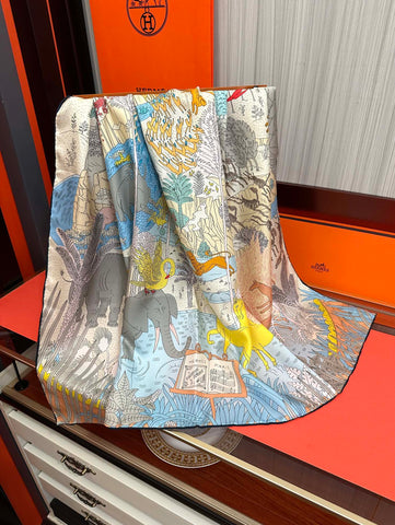HERMES 25S SCARF 90 IN SILK 727408