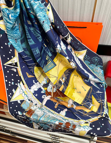 HERMES 25S SCARF 90 IN SILK 730531