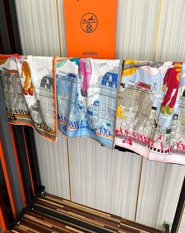 HERMES 25S SCARF 90 IN SILK 730546