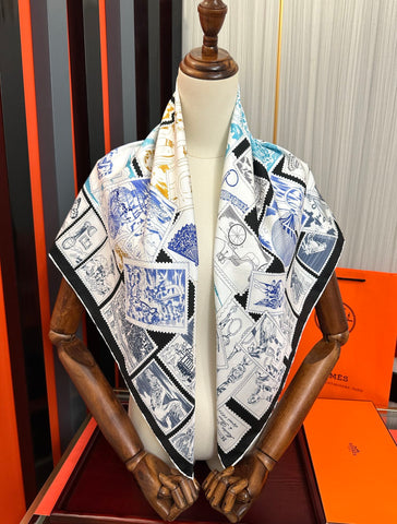 HERMES 25S SCARF 90 IN SILK 732033