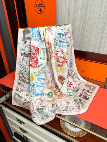 HERMES 25S SCARF 90 IN SILK 732035