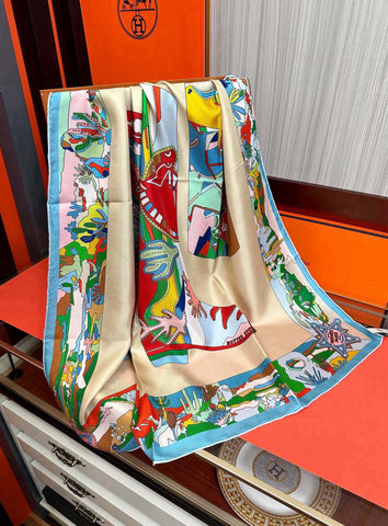 HERMES 25S SCARF 90 IN SILK 733835