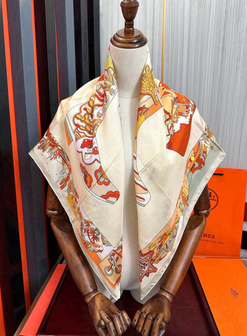 HERMES 25S SCARF 90 IN SILK 33836