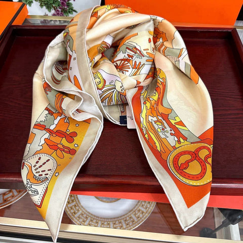 HERMES 25S SCARF 90 IN SILK 33836