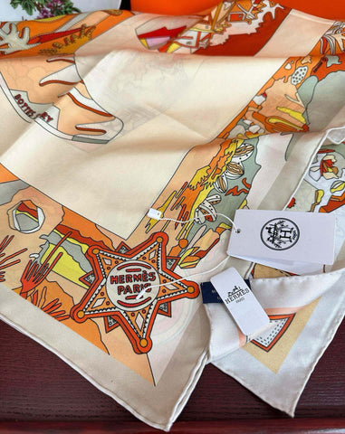 HERMES 25S SCARF 90 IN SILK 33836