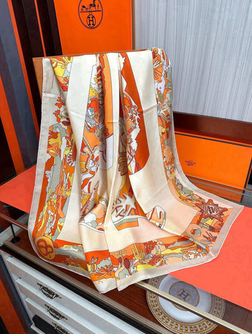 HERMES 25S SCARF 90 IN SILK 33836