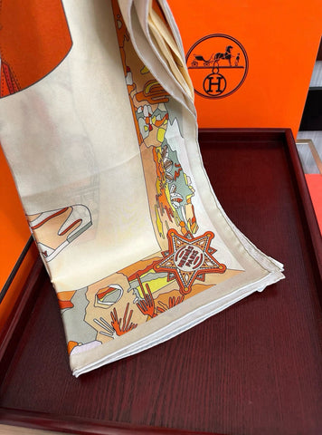 HERMES 25S SCARF 90 IN SILK 33836