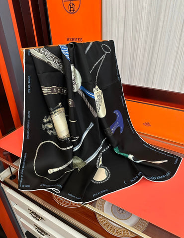 HERMES 25S SCARF 90 IN SILK 003