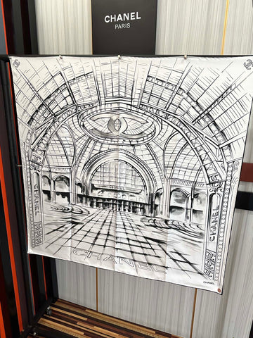 CHANEL 25S SCARF 90 IN SILK 001