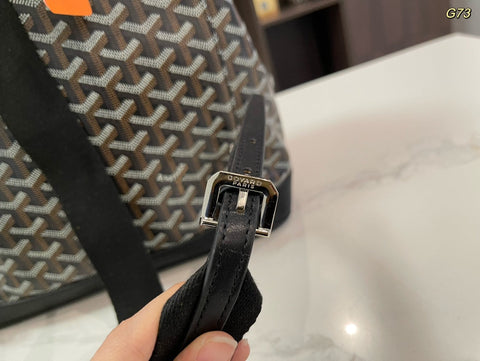 ALPIN BACKPACK 37 IN BLACK LAMBSKIN AND GOYARDINE CANVAS