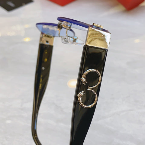 PANTHÈRE RHOMBUS FRAME SUNGLASSES CT00638S IN METAL AND ACETATE