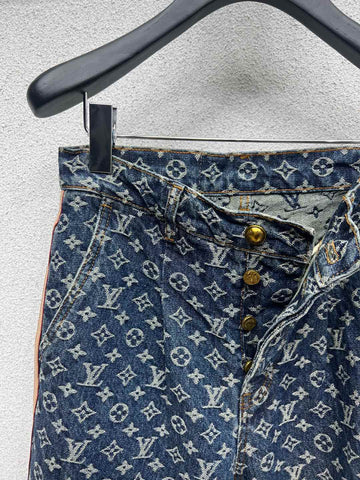 LV Monogram Denim Tailored Pants