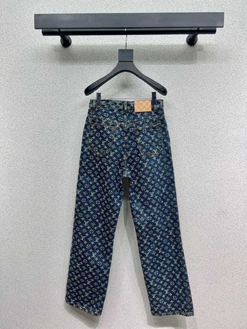 LV Monogram Denim Tailored Pants