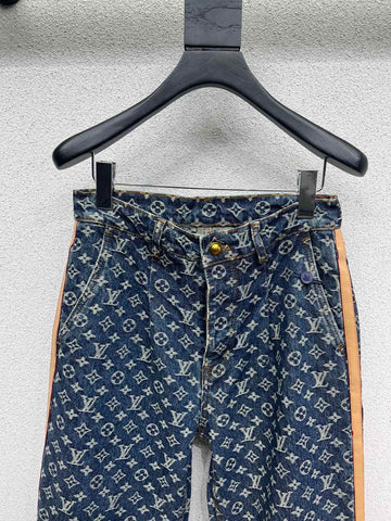 LV Monogram Denim Tailored Pants