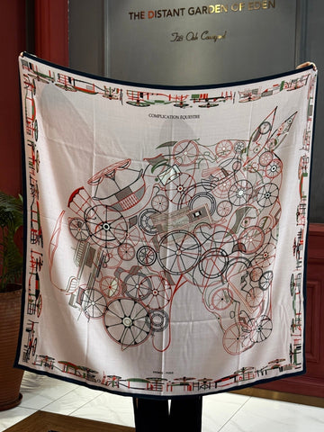 HERMES 25S SCARF 140 IN CASHMERE SILK 727319