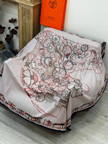 HERMES 25S SCARF 140 IN CASHMERE SILK 727319