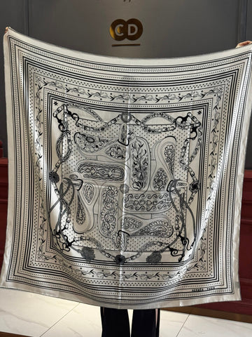 HERMES 25S SCARF 140 IN CASHMERE SILK 727316