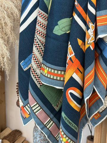 HERMES 25S SCARF 140 IN CASHMERE SILK 727300