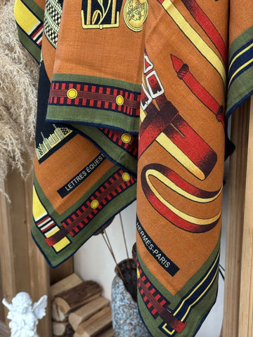 HERMES 25S SCARF 140 IN CASHMERE SILK 727301