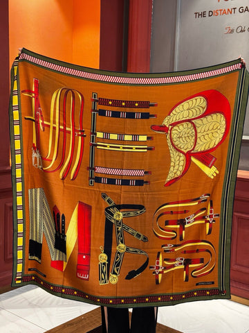 HERMES 25S SCARF 140 IN CASHMERE SILK 727301