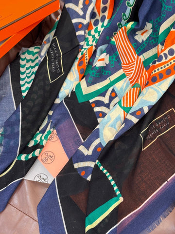 HERMES 25S SCARF 200 IN CASHMERE SILK 730597