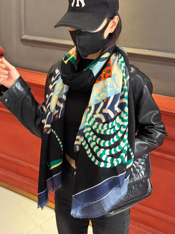 HERMES 25S SCARF 200 IN CASHMERE SILK 730597