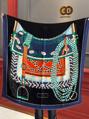 HERMES 25S SCARF 200 IN CASHMERE SILK 730597