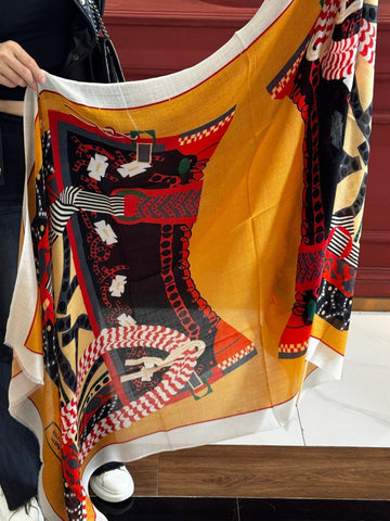 HERMES 25S SCARF 200 IN CASHMERE SILK 730598