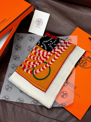 HERMES 25S SCARF 200 IN CASHMERE SILK 730598