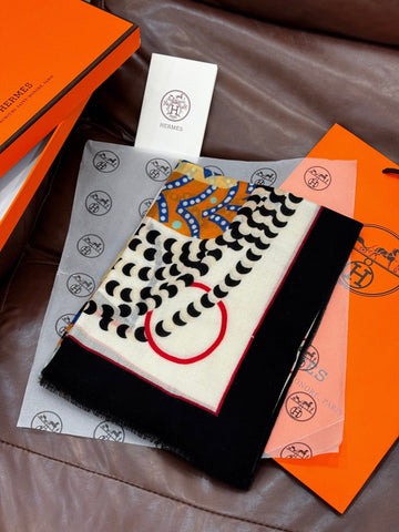 HERMES 25S SCARF 200 IN CASHMERE SILK 730600