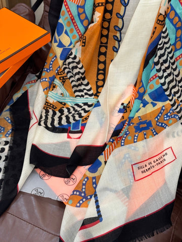 HERMES 25S SCARF 200 IN CASHMERE SILK 730600