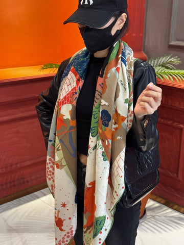 HERMES 25S SCARF 140 IN SILK 733914